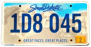 South Dakota 2018 - tablica z USA