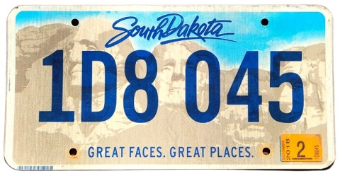 South Dakota 2018 - tablica z USA