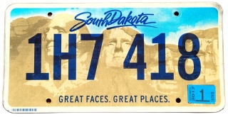 South Dakota 2017 - tablica z USA