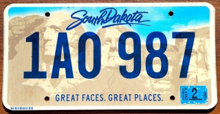 South Dakota 2017 - tablica z USA