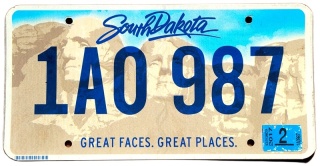 South Dakota 2017 - tablica z USA