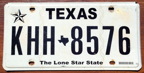 Texas - tablica z USA