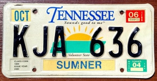 Tennessee 2006 - tablica z USA