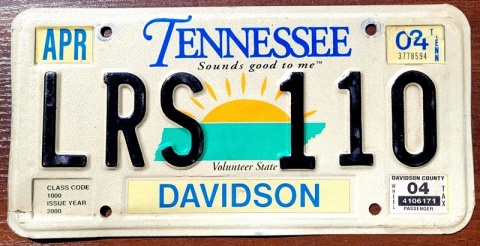Tennessee 2004 - tablica z USA