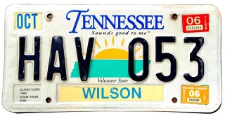 Tennessee 2006 - tablica z USA