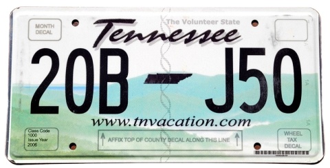 Tennessee - tablica z USA