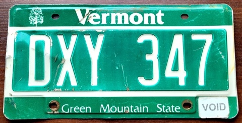 Vemont - tablica z USA