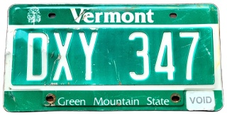 Vemont - tablica z USA