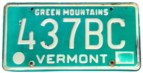 Vermont - tablica z USA