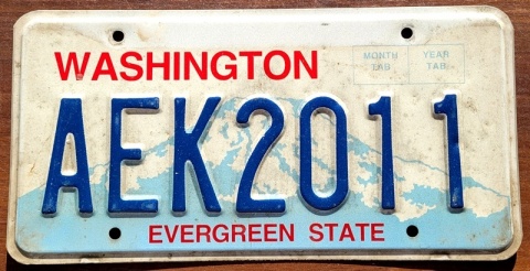 Washington - tablica z USA