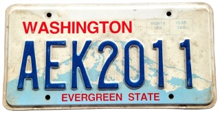 Washington - tablica z USA