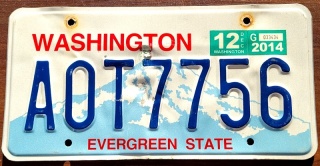 Washington 2014 - tablica z USA