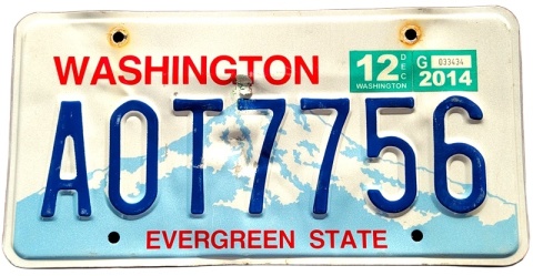 Washington 2014 - tablica z USA