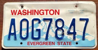 Washington - tablica z USA