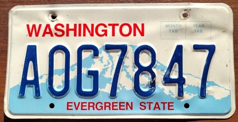 Washington - tablica z USA