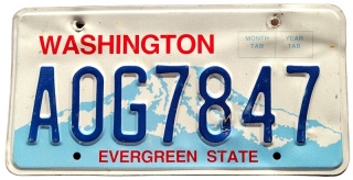 Washington - tablica z USA