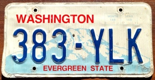 Washington - tablica z USA
