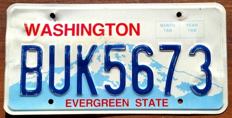 Washington - tablica z USA