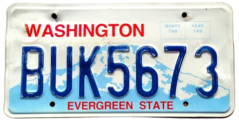 Washington - tablica z USA