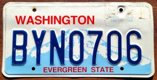 Washington - tablica z USA