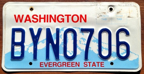 Washington - tablica z USA