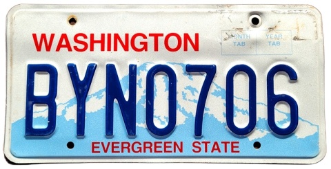 Washington - tablica z USA