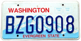 Washington - tablica z USA