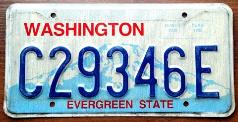 Washington - tablica z USA