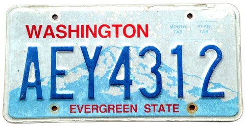 Washington - tablica z USA