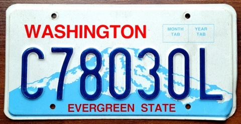 Washington - tablica z USA