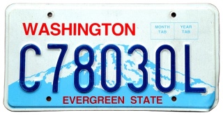 Washington - tablica z USA