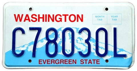Washington - tablica z USA