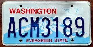 Washington - tablica z USA