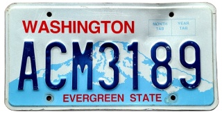 Washington - tablica z USA