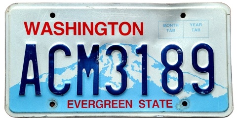 Washington - tablica z USA