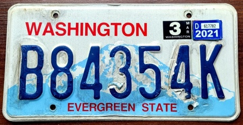Washington 2021 - tablica z USA