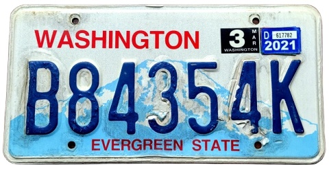 Washington 2021 - tablica z USA
