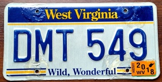 West Virginia 2018 - tablica z USA