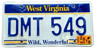 West Virginia 2018 - tablica z USA