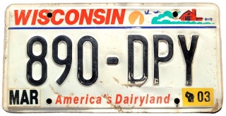 Wisconsin 2003 - tablica z USA