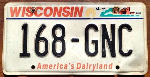 Wisconsin - tablica z USA
