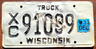 Wisconsin 2013 - tablica z USA