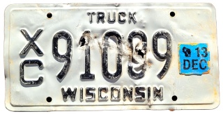 Wisconsin 2013 - tablica z USA