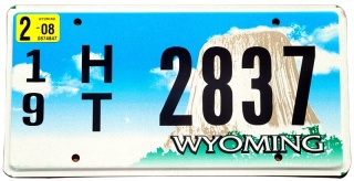 Wyoming 2008 - tablica z USA