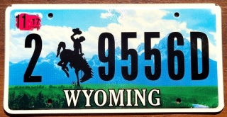 Wyoming 2017 - tablica z USA