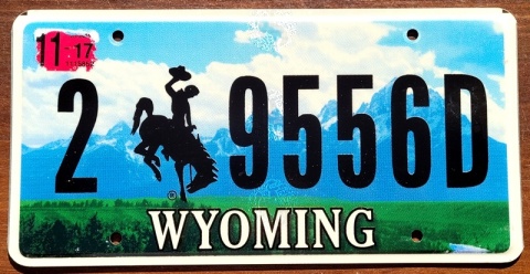 Wyoming 2017 - tablica z USA