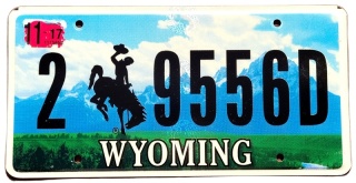 Wyoming 2017 - tablica z USA