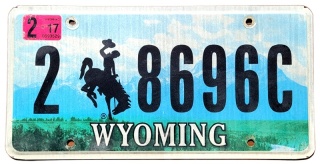 Wyoming 2017 - tablica z USA