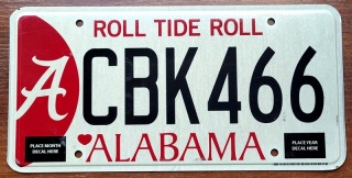 Alabama - tablica z USA