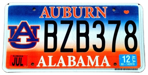 Alabama 2012 - tablica z USA